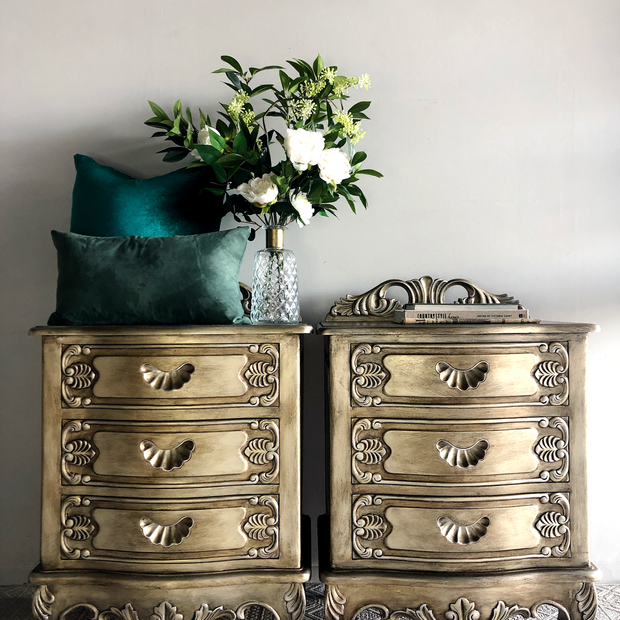 Not For Sale - Commissioned Champagne Gold Bedsides