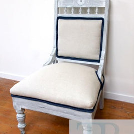 Not For Sale - Kimberley: Custom blended, white washed slipper chair in nautical theme