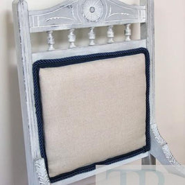 Not For Sale - Kimberley: Custom blended, white washed slipper chair in nautical theme