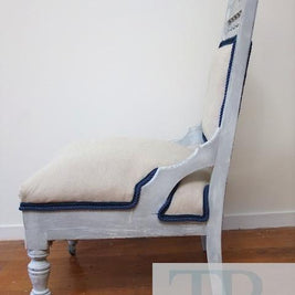 Not For Sale - Kimberley: Custom blended, white washed slipper chair in nautical theme