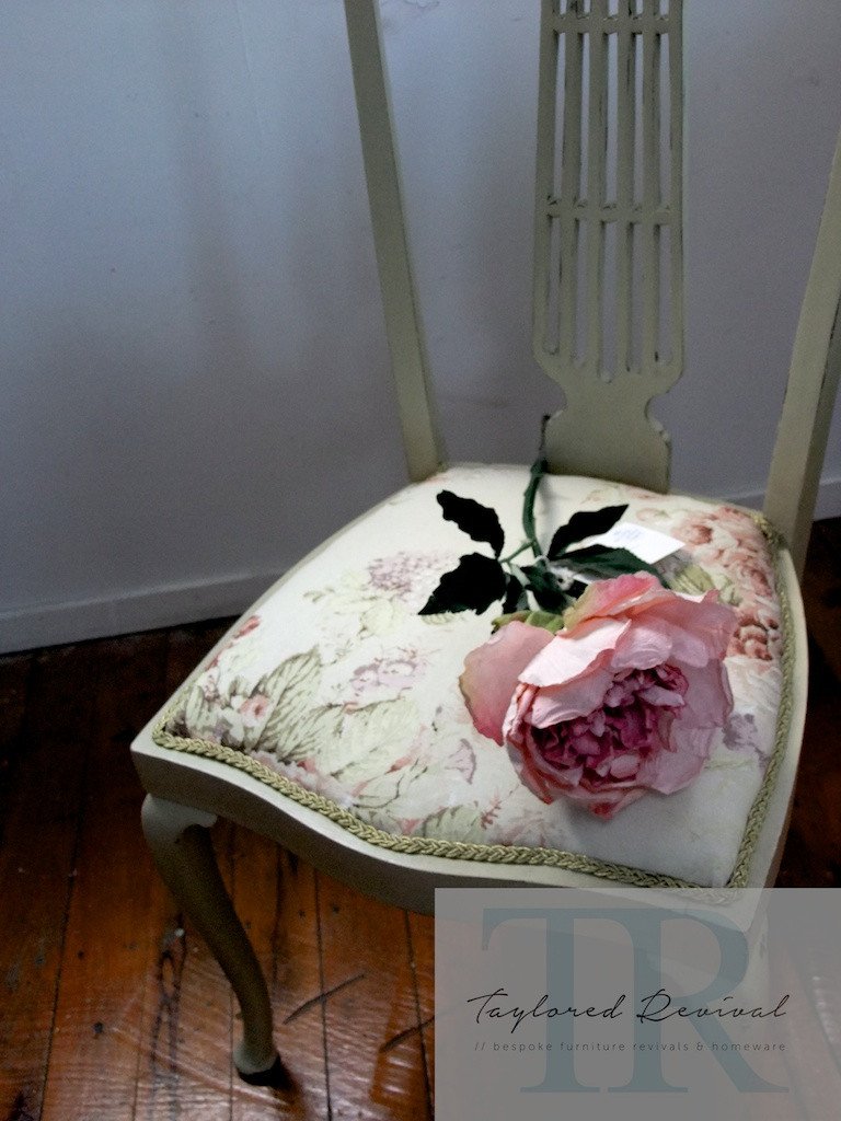 Not For Sale - Rose: hand painted chair in Versailles with Faded Roses