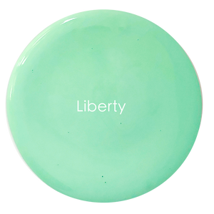 Liberty chalk paint swatch – oxidised copper green