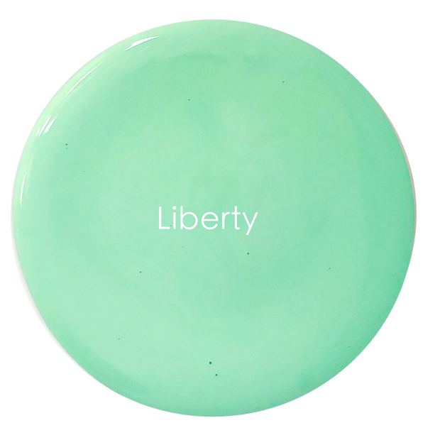 Liberty chalk paint swatch – oxidised copper green