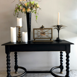 Not For Sale - Commissioned Hall Table in Midnight with Victorian Black Wax