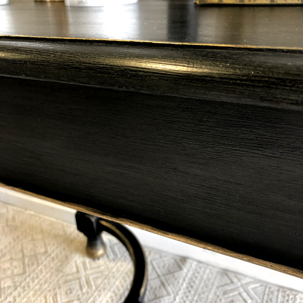 Not For Sale - Commissioned Hall Table in Midnight with Victorian Black Wax