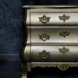 Not For Sale - Handpainted French bedsides in Metallics