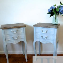 Not For Sale - Sophie & Michelle: Pair of French style bedside tables