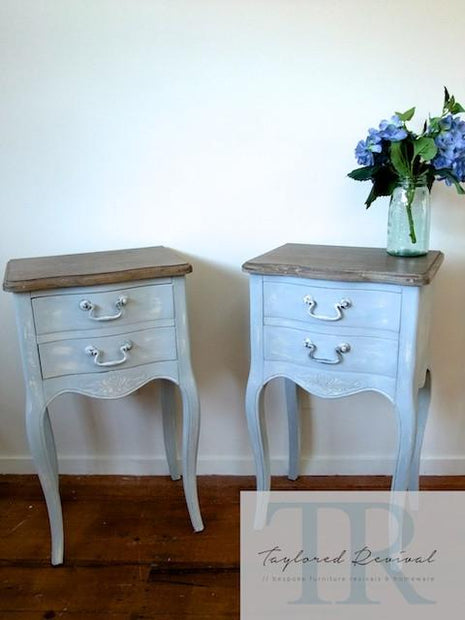 Not For Sale - Sophie & Michelle: Pair of French style bedside tables