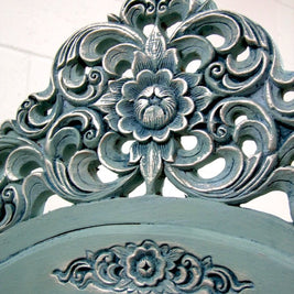 Not For Sale - Commissioned  free standing Mirror in a duck egg blue