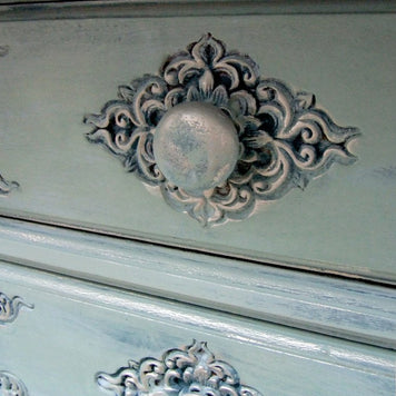 Not For Sale - Commissioned  free standing Mirror in a duck egg blue