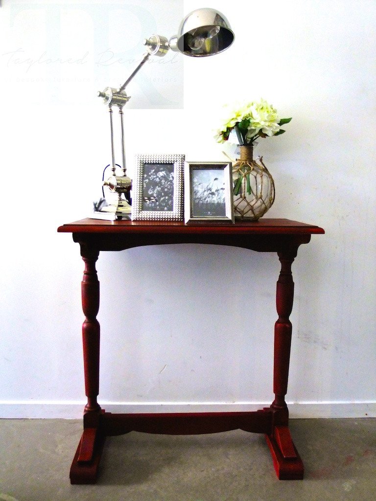 Not For Sale - Nicolette: Small burgandy hall table
