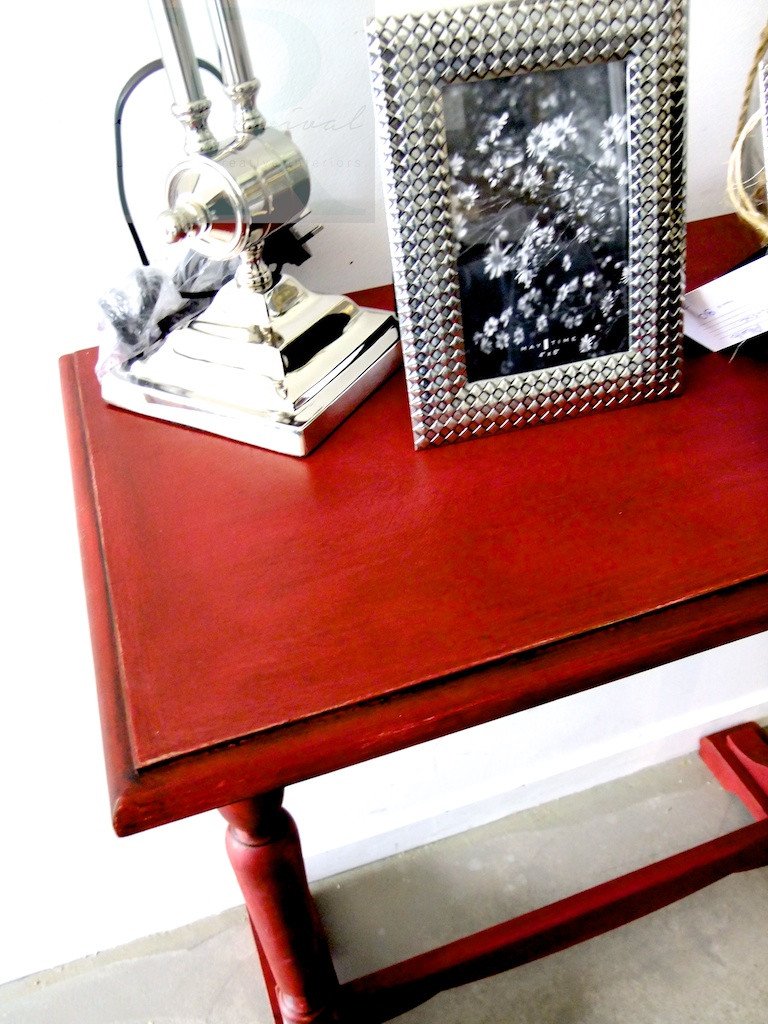 Not For Sale - Nicolette: Small burgandy hall table