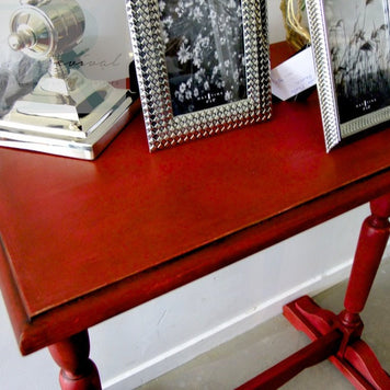 Not For Sale - Nicolette: Small burgandy hall table