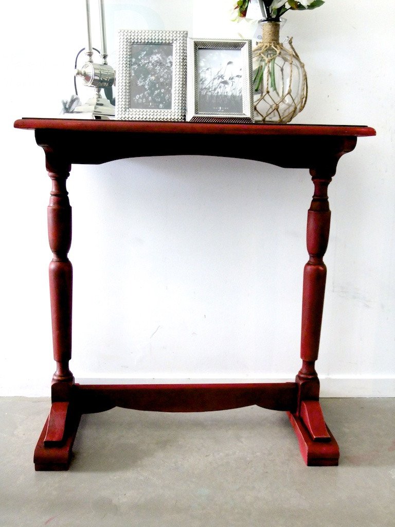 Not For Sale - Nicolette: Small burgandy hall table