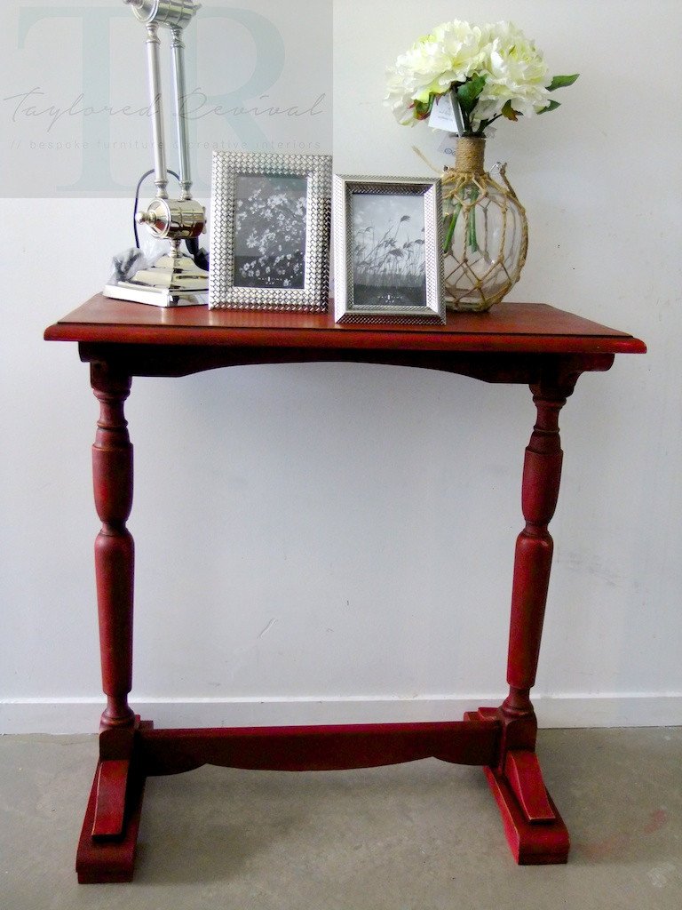 Not For Sale - Nicolette: Small burgandy hall table