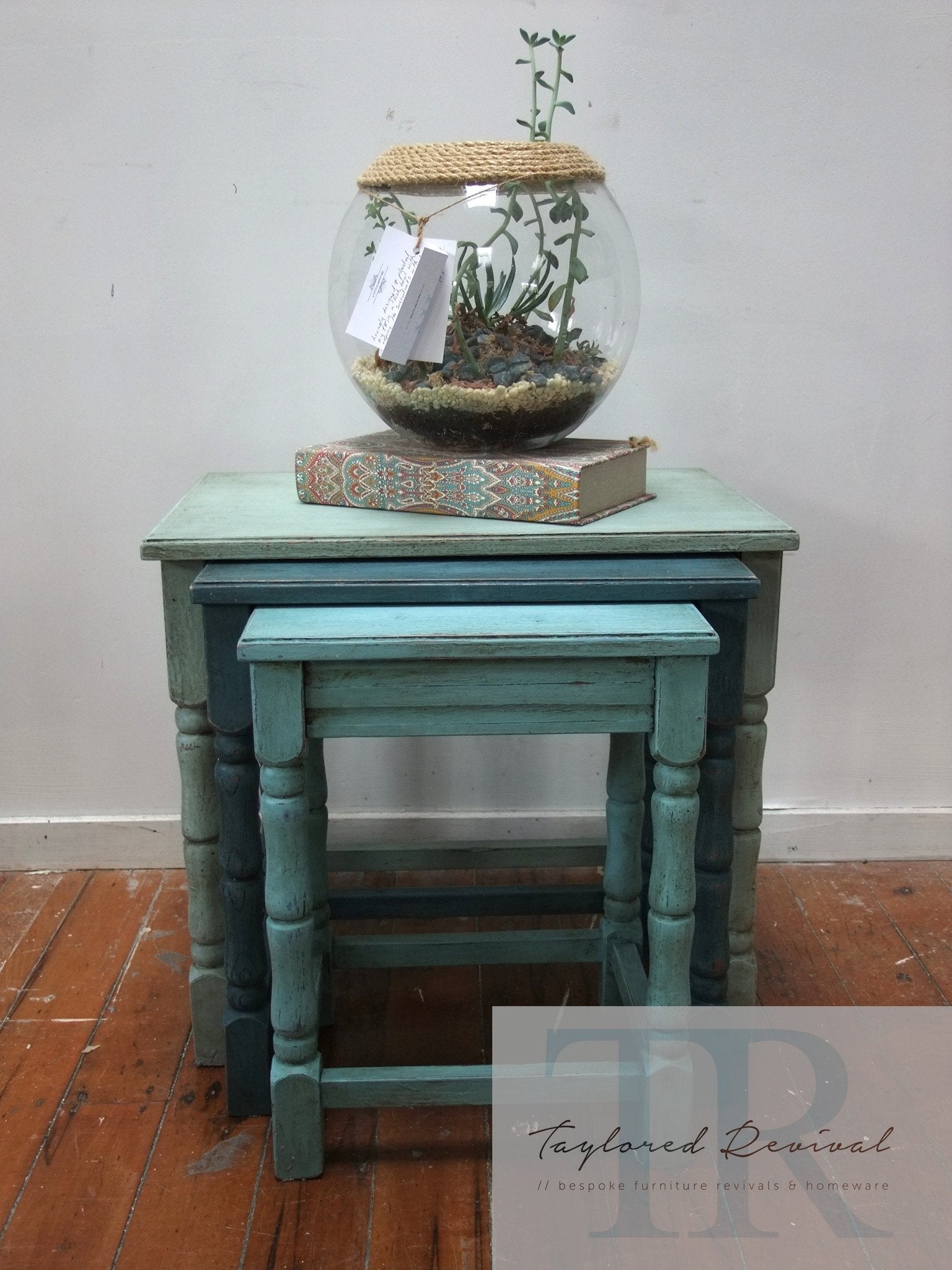 Not For Sale - The Sands: Rustic beachy Oak nest tables