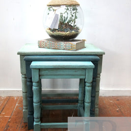 Not For Sale - The Sands: Rustic beachy Oak nest tables