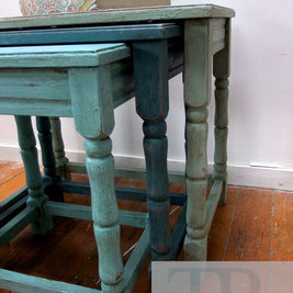 Not For Sale - The Sands: Rustic beachy Oak nest tables