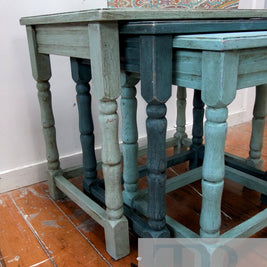Not For Sale - The Sands: Rustic beachy Oak nest tables