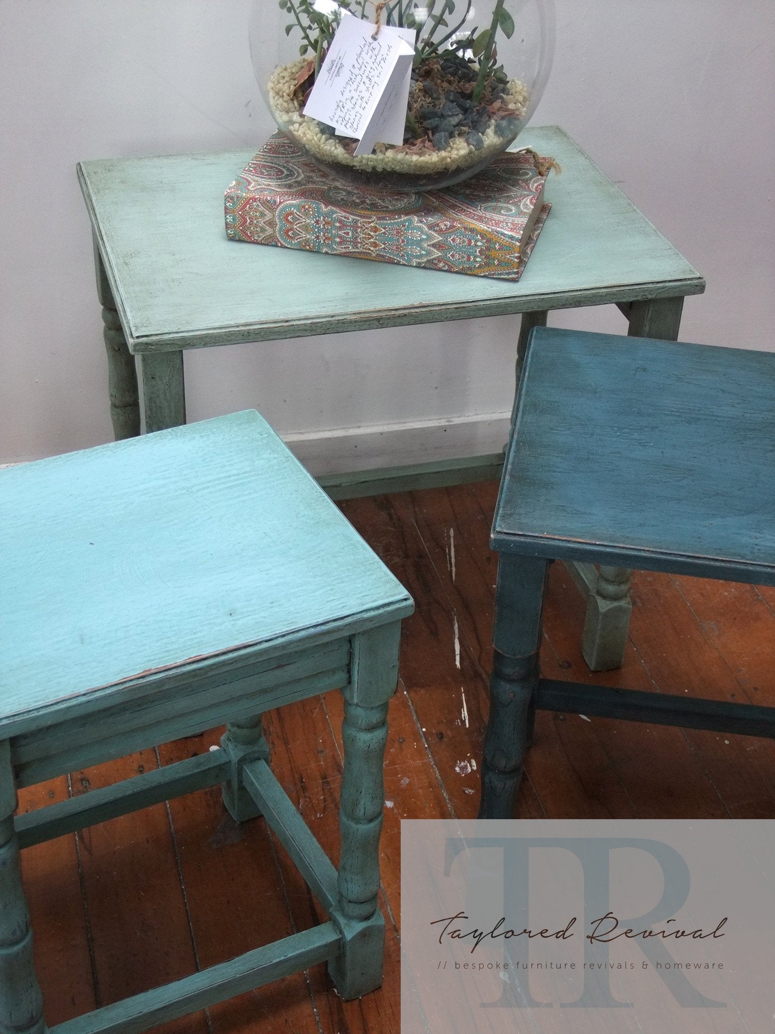 Not For Sale - The Sands: Rustic beachy Oak nest tables
