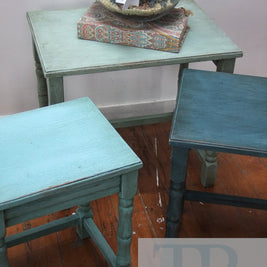 Not For Sale - The Sands: Rustic beachy Oak nest tables