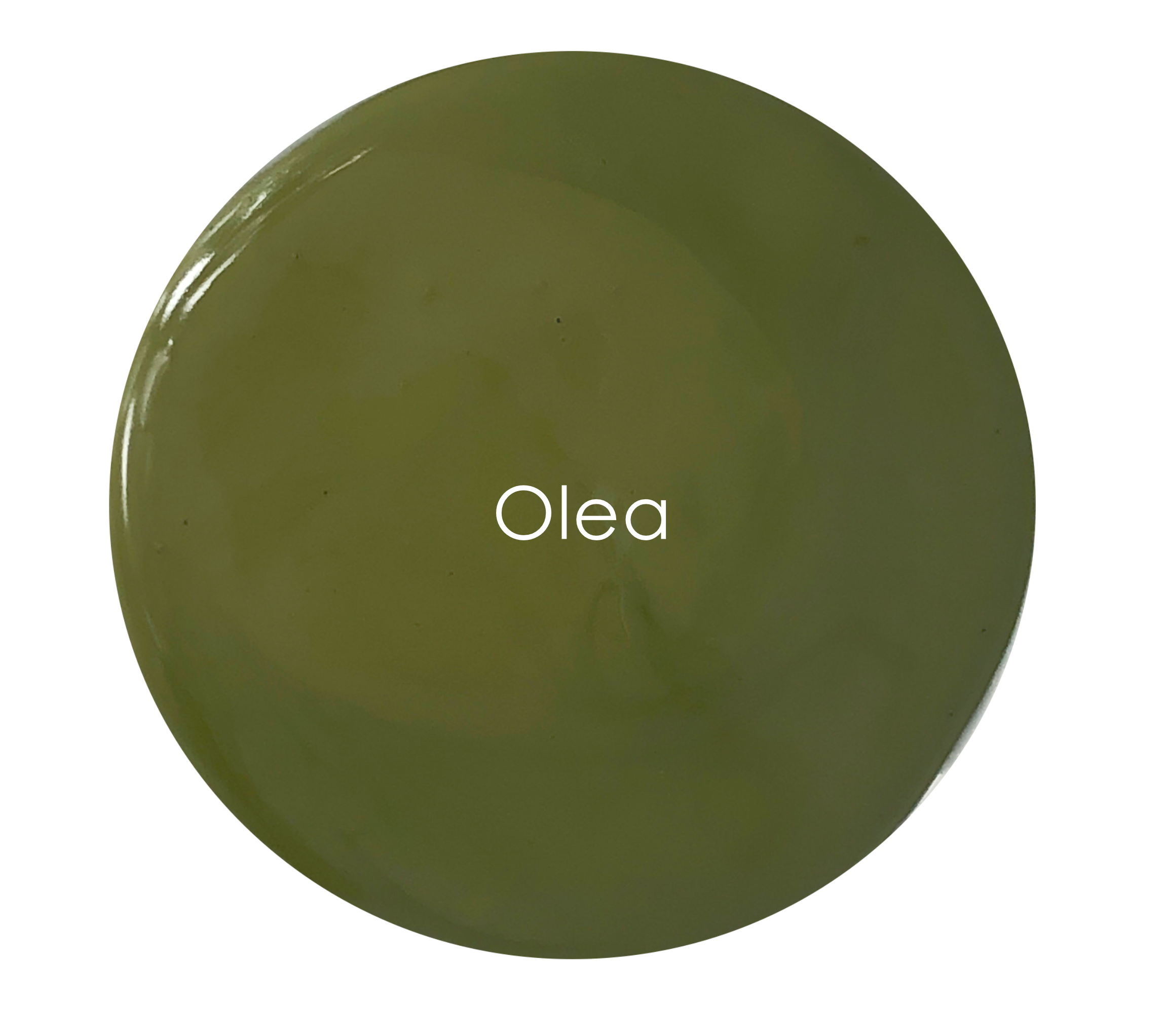 Olea chalk paint swatch – warm earthy olive green