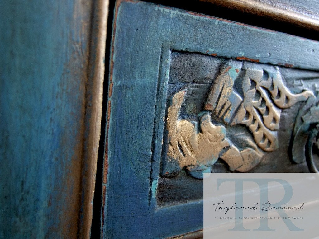 Not For Sale - Commissioned Oriental Piece in custom blend of blues and Florence