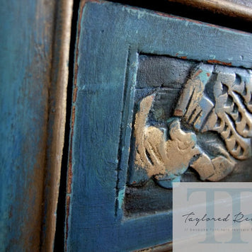 Not For Sale - Commissioned Oriental Piece in custom blend of blues and Florence