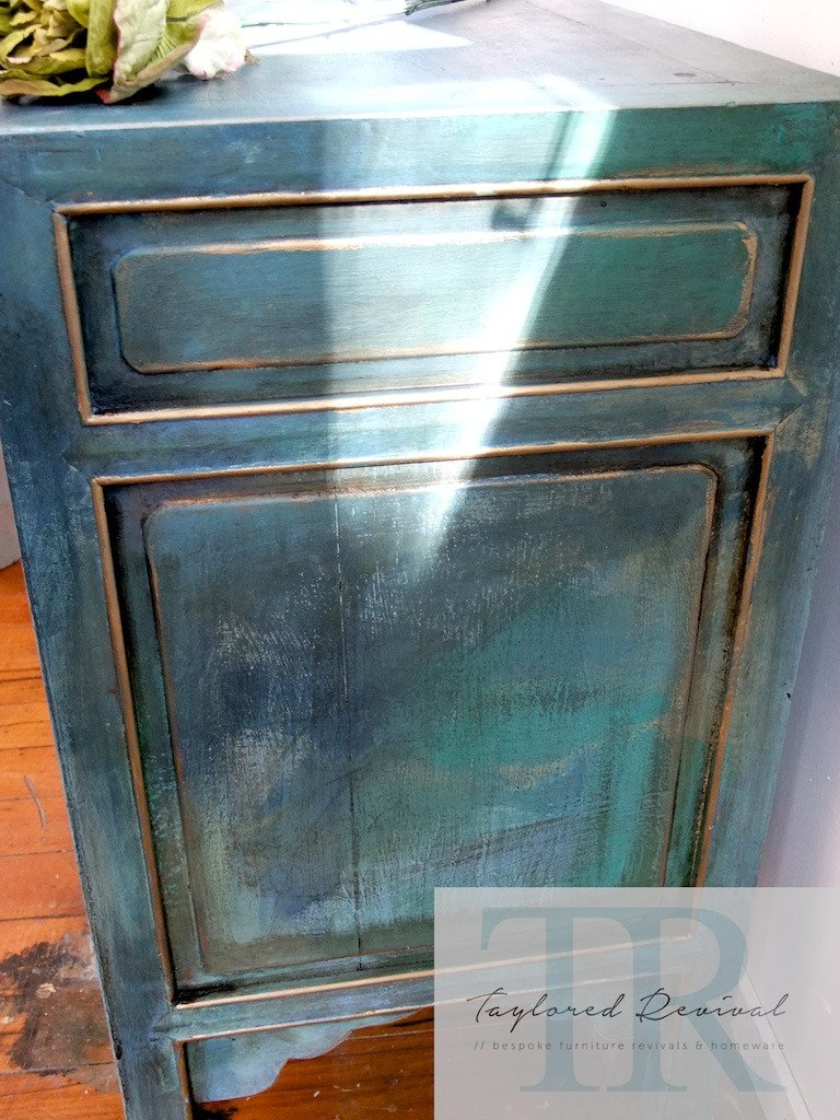 Not For Sale - Commissioned Oriental Piece in custom blend of blues and Florence