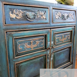 Not For Sale - Commissioned Oriental Piece in custom blend of blues and Florence