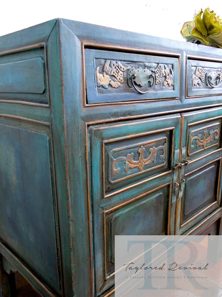Not For Sale - Commissioned Oriental Piece in custom blend of blues and Florence