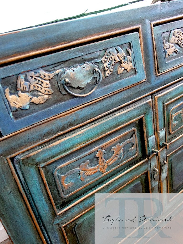 Not For Sale - Commissioned Oriental Piece in custom blend of blues and Florence