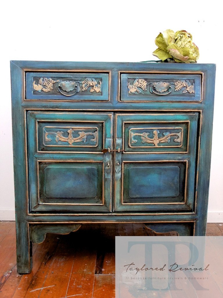Not For Sale - Commissioned Oriental Piece in custom blend of blues and Florence