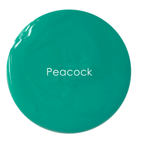 Peacock chalk paint swatch – rich jewel-toned green