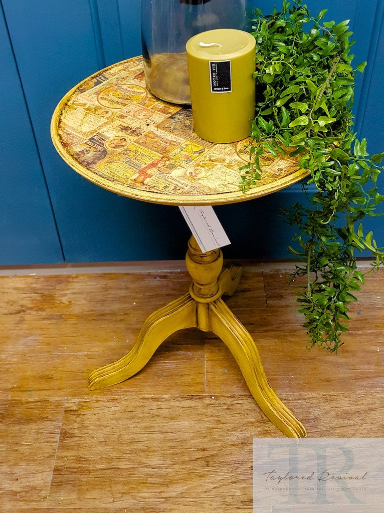 Not For Sale - Side Table with a printed top in Arles