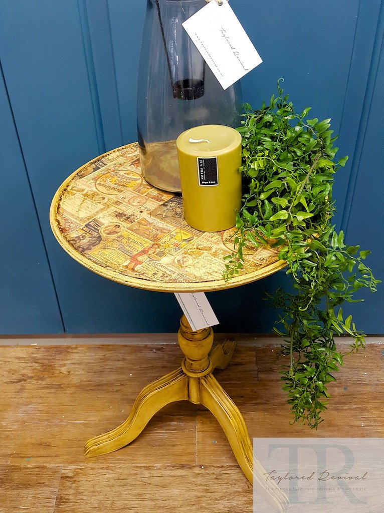 Not For Sale - Side Table with a printed top in Arles