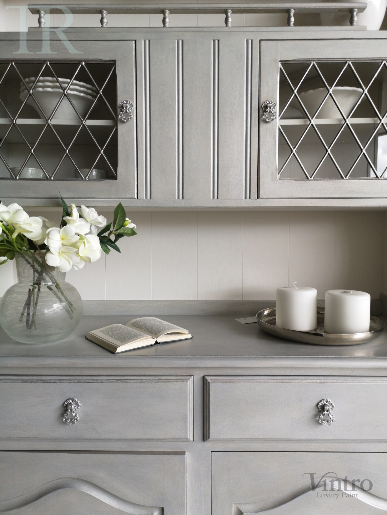 Not For Sale - Commissioned Hutch Dresser in Vintro Chalk Paint with a silver lustre