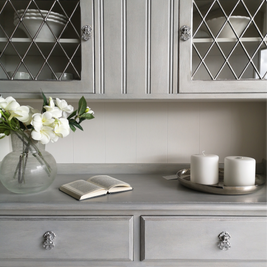 Not For Sale - Commissioned Hutch Dresser in Vintro Chalk Paint with a silver lustre