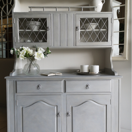 Not For Sale - Commissioned Hutch Dresser in Vintro Chalk Paint with a silver lustre