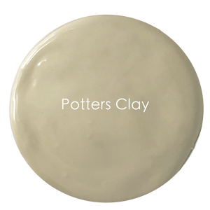 Potter’s Clay chalk paint swatch – earthy neutral with grey undertones