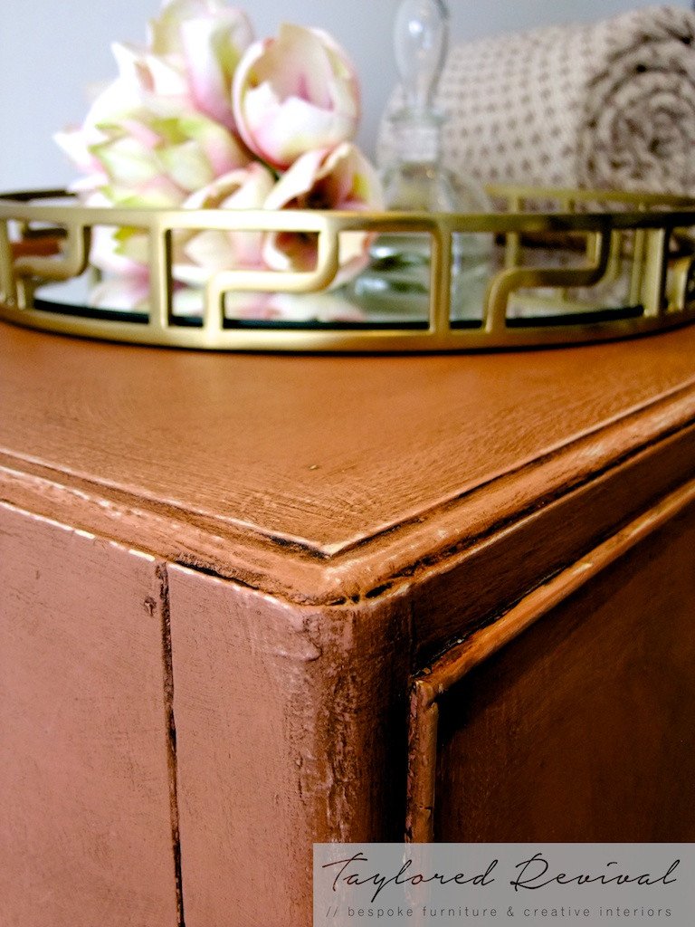 Not For Sale - Riley: Hand painted Oak Cabinet in Rustic Scandinavian Pink
