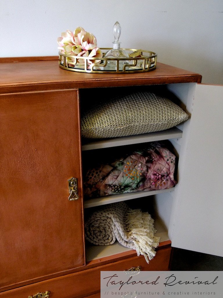 Not For Sale - Riley: Hand painted Oak Cabinet in Rustic Scandinavian Pink