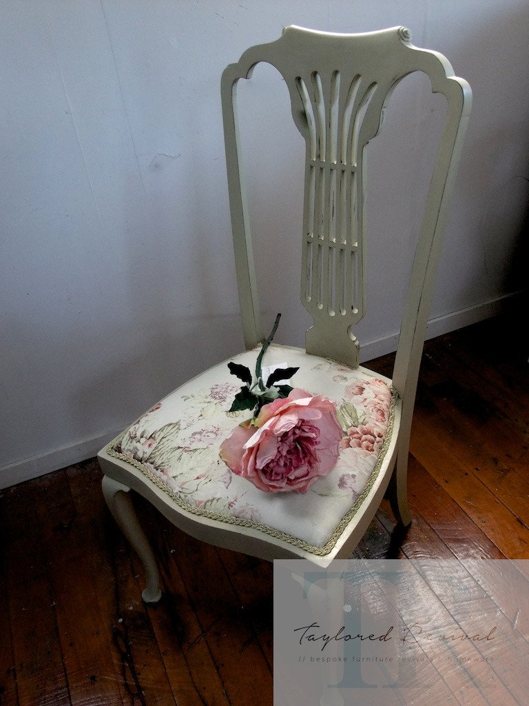Not For Sale - Rose: hand painted chair in Versailles with Faded Roses