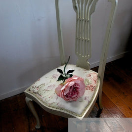 Not For Sale - Rose: hand painted chair in Versailles with Faded Roses