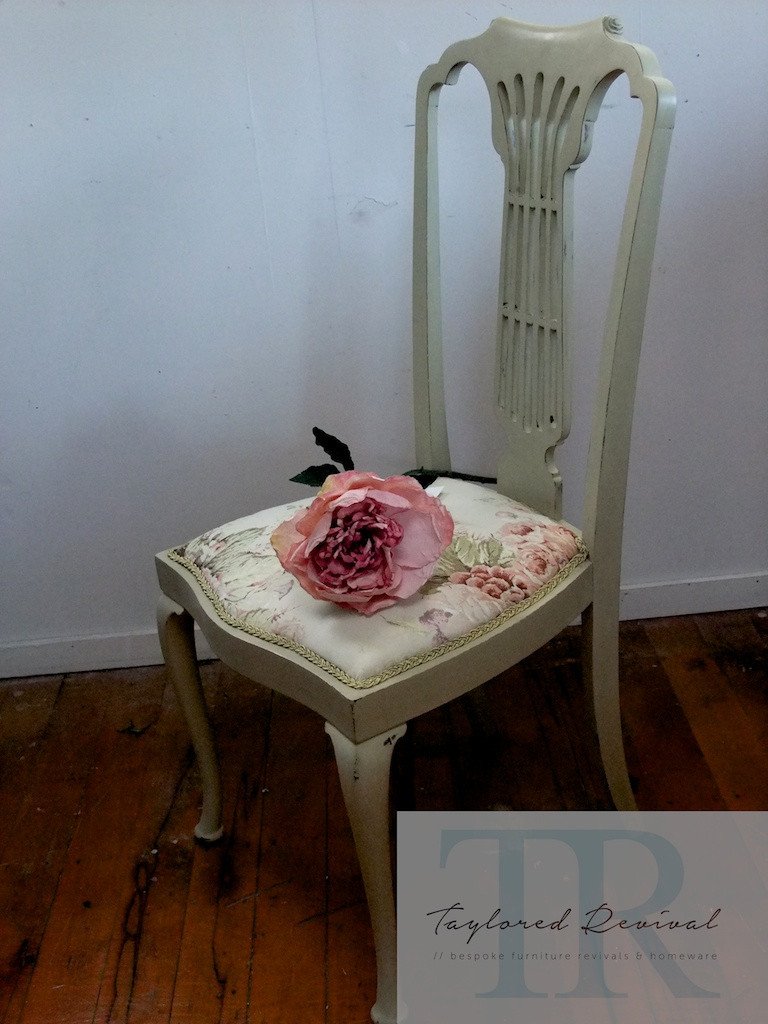 Not For Sale - Rose: hand painted chair in Versailles with Faded Roses