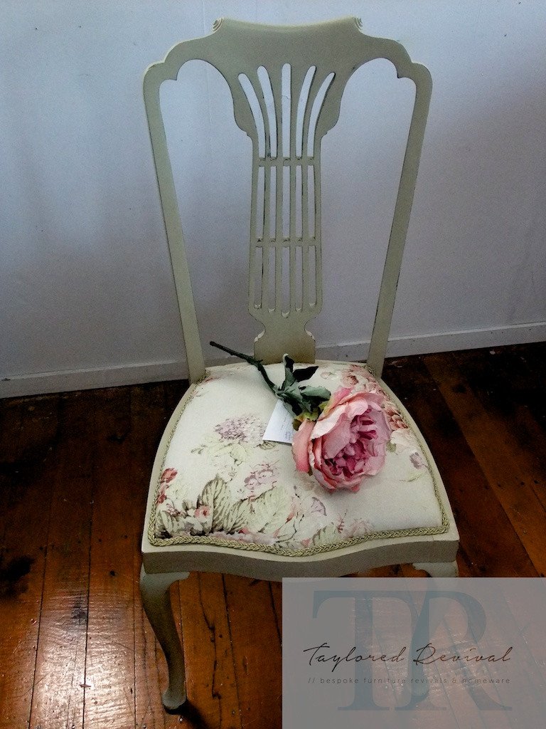 Not For Sale - Rose: hand painted chair in Versailles with Faded Roses
