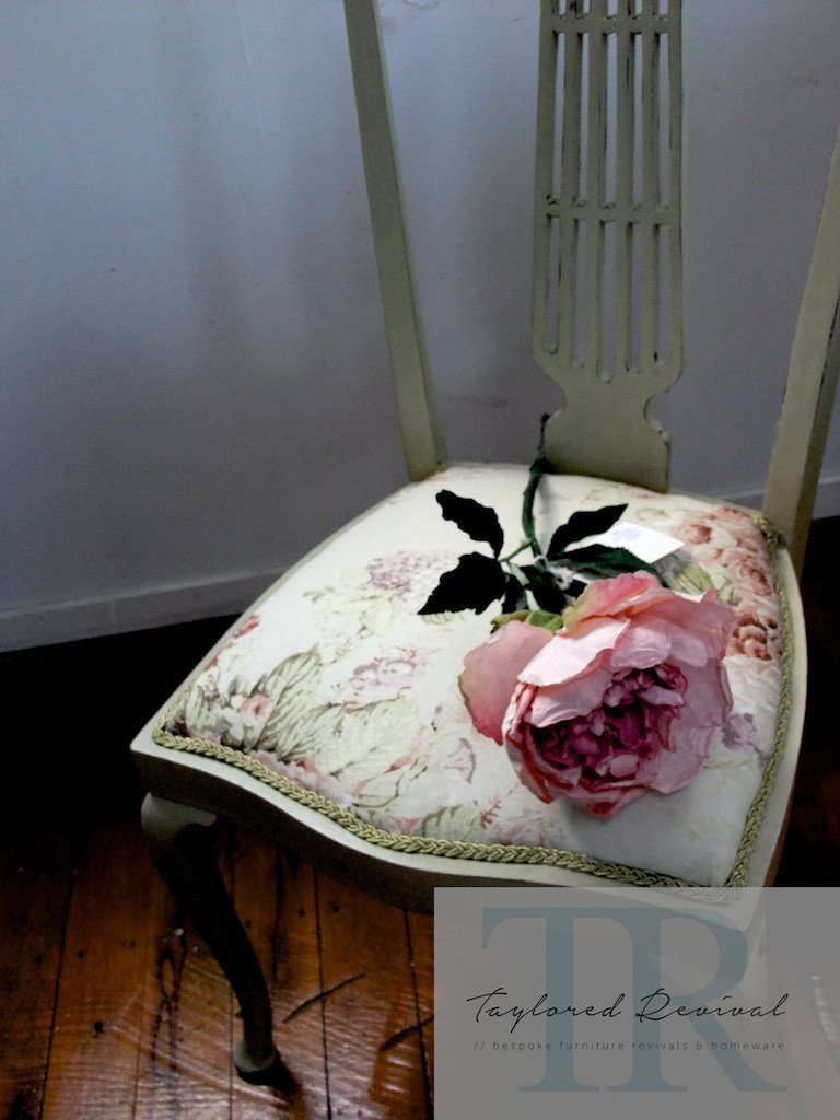 Not For Sale - Rose: hand painted chair in Versailles with Faded Roses