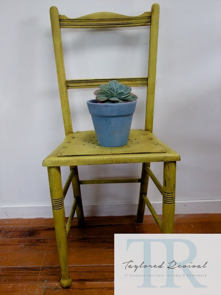Not For Sale - Sally: Character wooden chair in english yellow