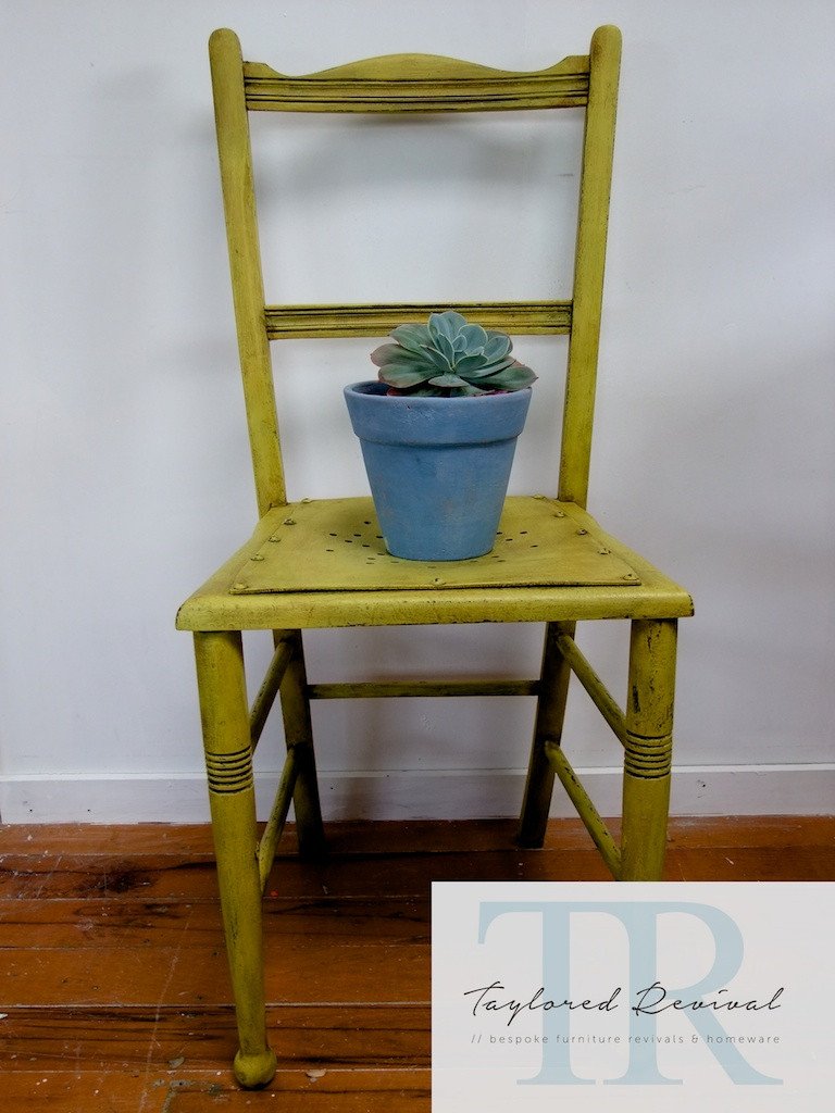 Not For Sale - Sally: Character wooden chair in english yellow