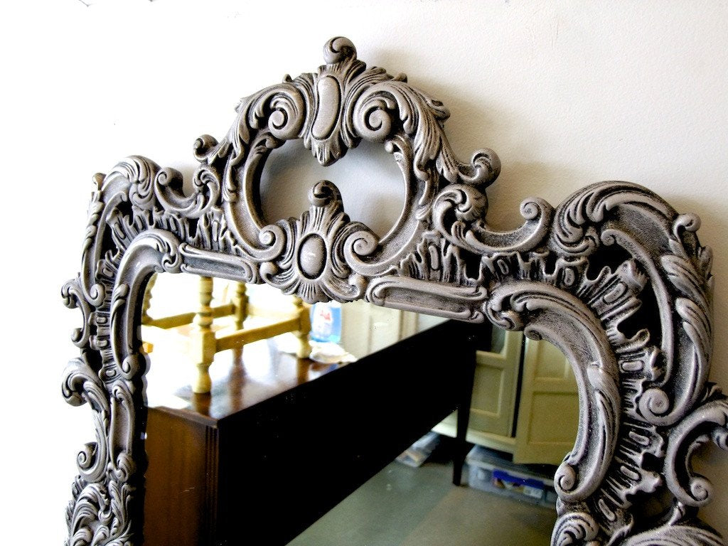 Commissioned Chair and Mirror in Paloma and Antoinette